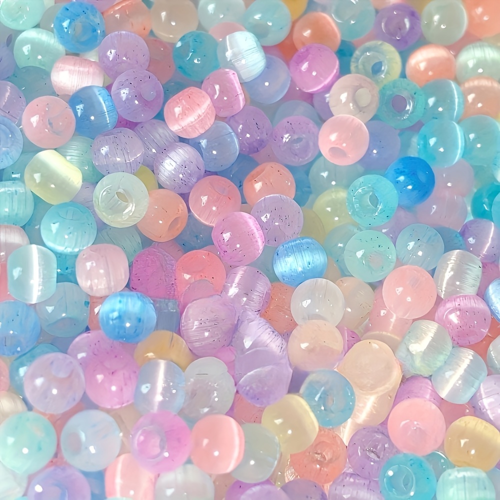 

Macaron Cat Eye Glass Seed Beads, 1 Set, Making Kit, Handmade Bead Material For Bracelets And Necklaces, Craft Supplies