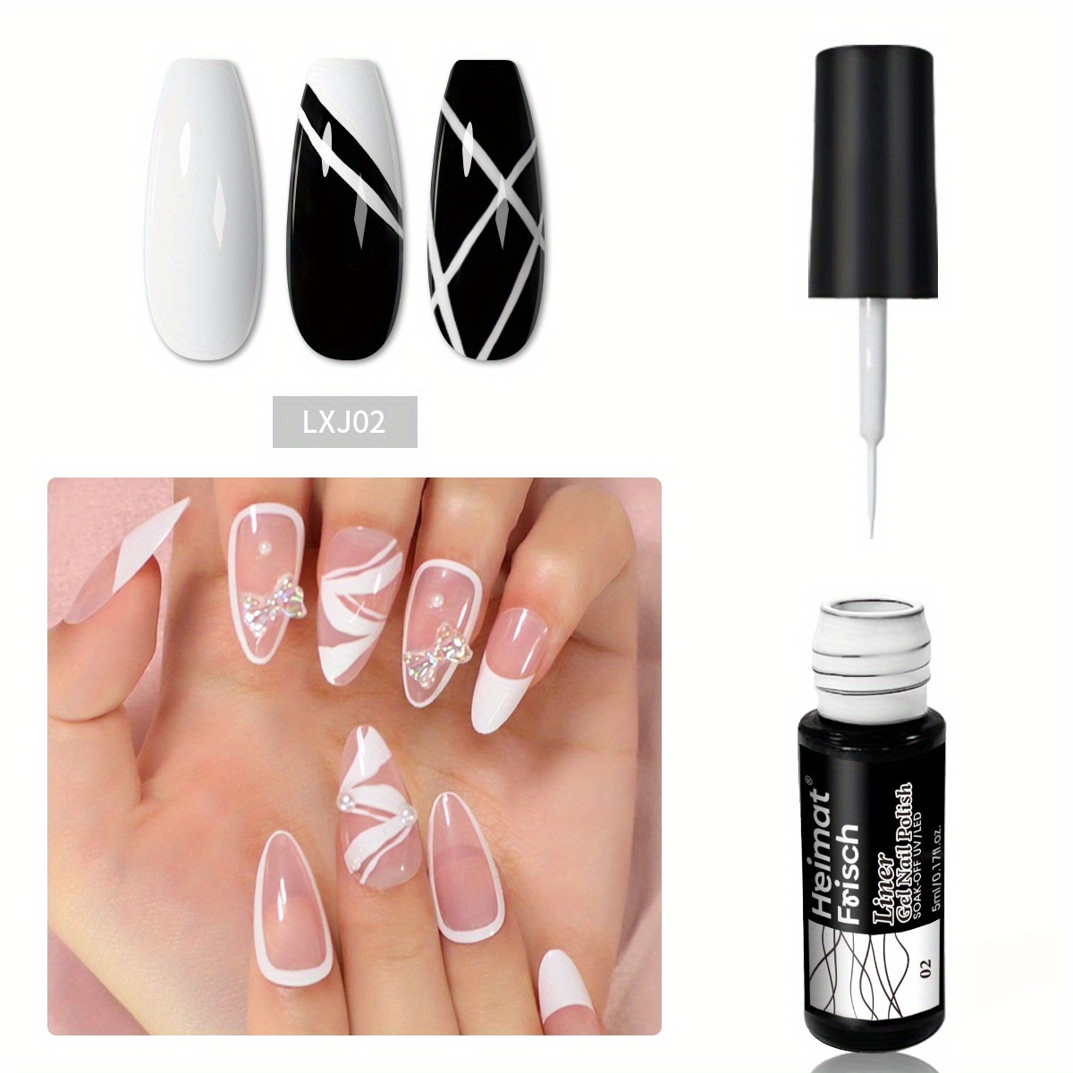 5ml/pc Drawing Gel Set, Colored Painting Line Gel, Removable Gel Nails, For Nail Art