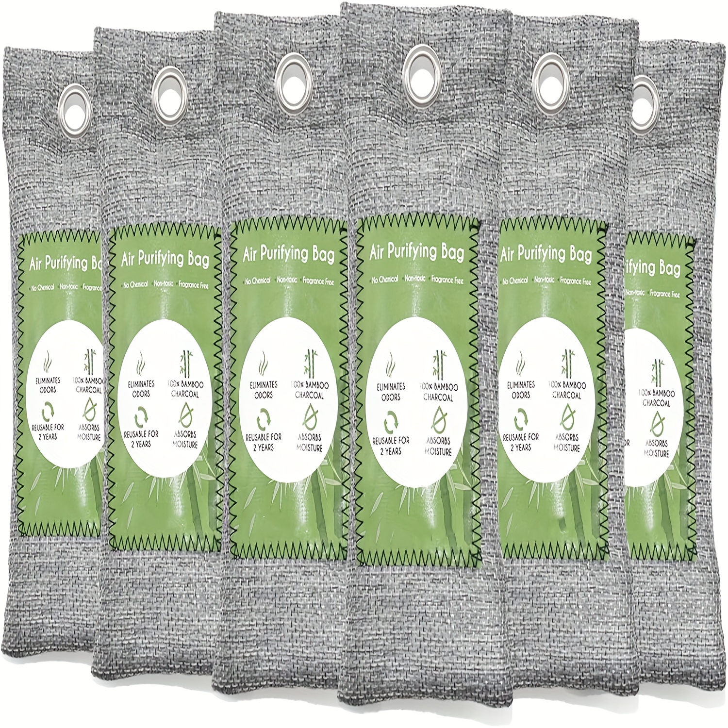 TEMU Activated Charcoal Car Air Freshener, Moisture Absorber, Bags Odor Absorber, Shoe Deodorizer, Odor Eliminate Bamboo Charcoal Air Purifying Bag