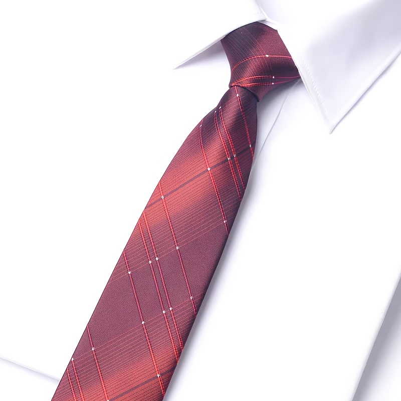TEMU Cravate collier pour hommes et femmes, options multicolores bordeaux/noir/marine, tenue étudiante preppy/affaires décontractée, pratique, facile