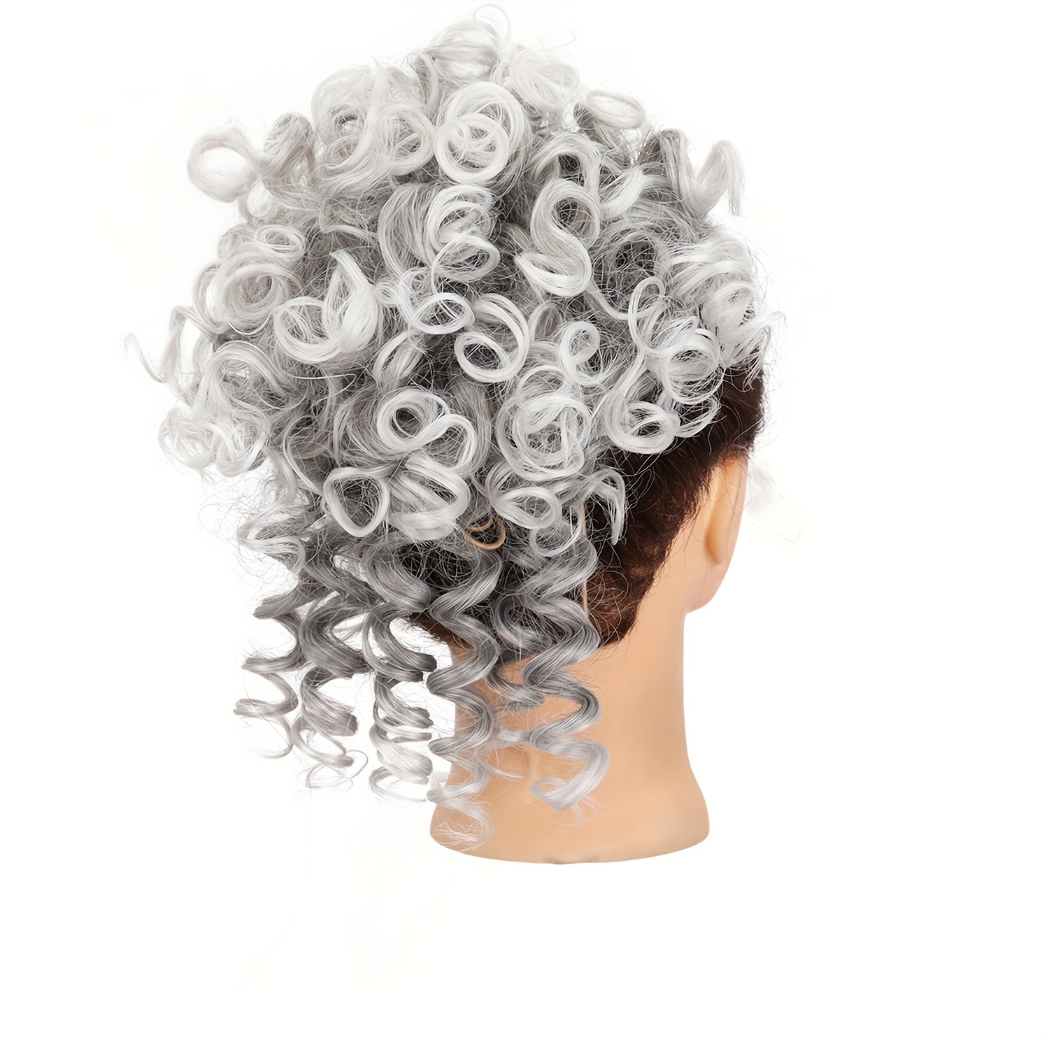 Small Curly Ponytail Bun Ponytail Bun Synthetic High Heat Resistant Material Suitable For Daily Wear Increase Hair Volume Halloween