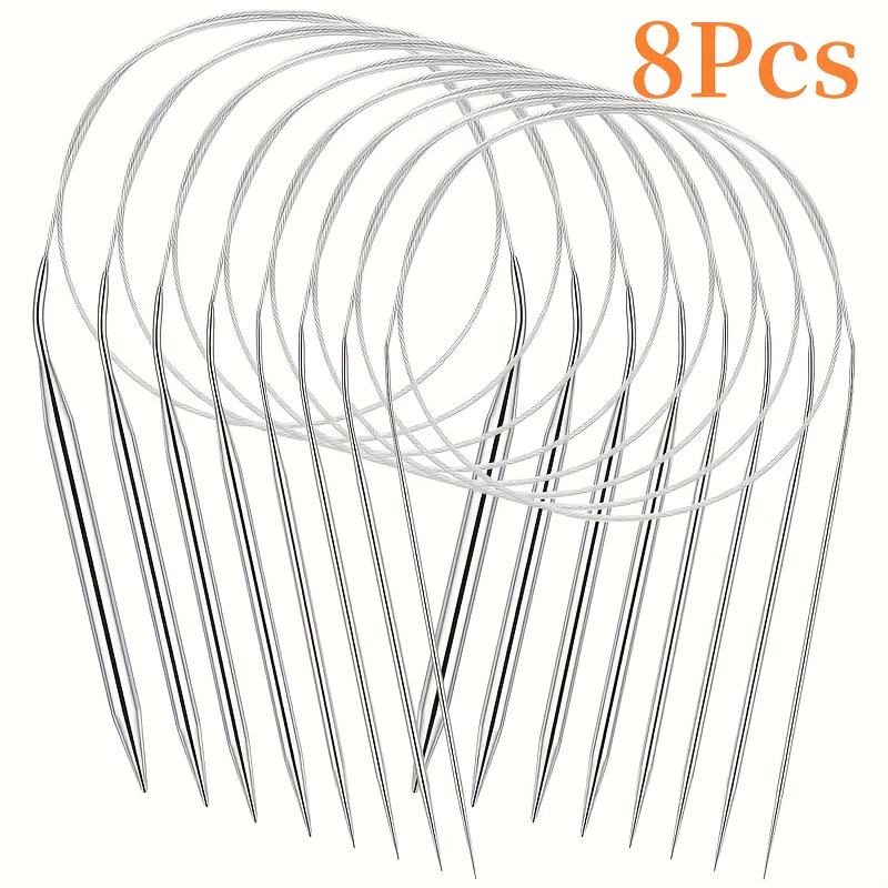 

A Set Of Stainless Steel Needles For Knitting Sweaters And Scarves, Including Diy Yarn Weaving Tools., Knitting Accessories And Supplies