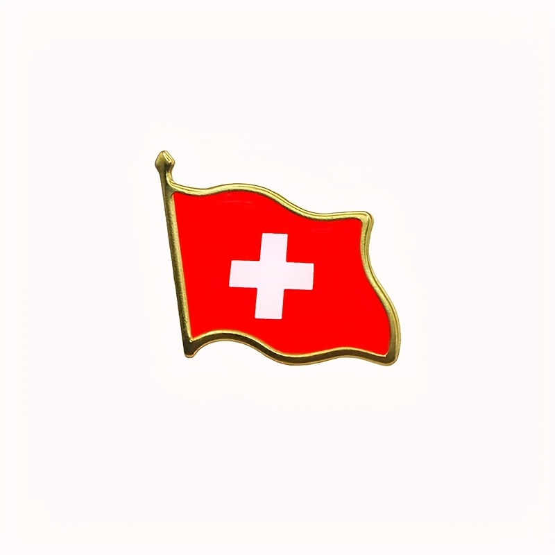 1/10/50 Flag Pins Made Of Metal, Featuring A Waving Flag Badge Brooch Souvenir