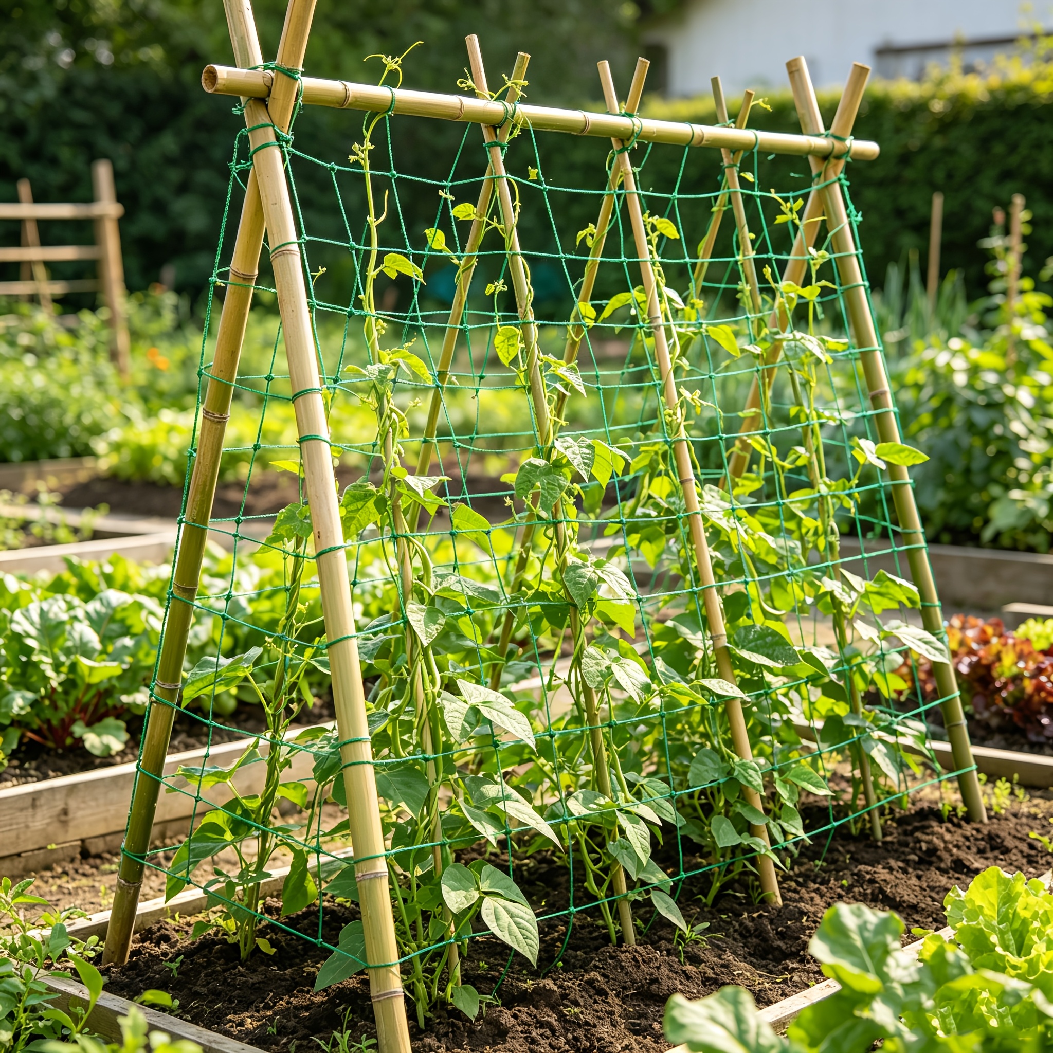 TEMU 4-pack Garden Climbing Nets - 180cm X 90cm / 70.87inch X 35.43inch - Nylon Woven Plant Trellis Netting For , Beans, , And Morning . Provides