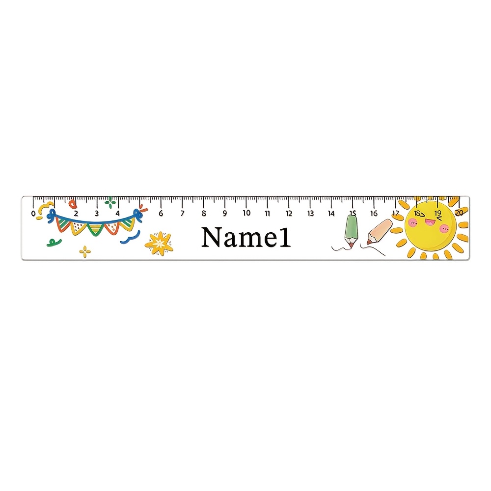 E-shop 1/3 Stk. personalisiertes Lineal aus transparentem Acryl mit Namen/Text, ideal für Lern- Bürogebrauch, Schulsachen, perfektes Geschenk für