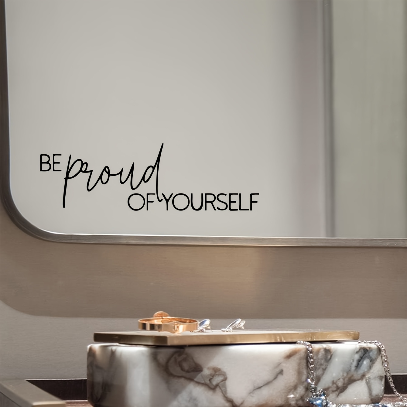 Of Yourself| Positive Mirror Decoration Positive Energy Text Stickers Room Living Room Dressing Mirror Makeup Mirror Stickers Stickers Doors Windows Walls Laptop Decorative Stickers