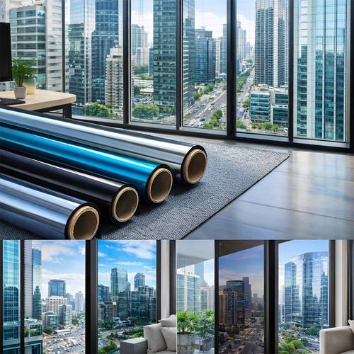 static cling window film for heat insulation privacy and sun blocking suitable for cutting and use in bedrooms and offices