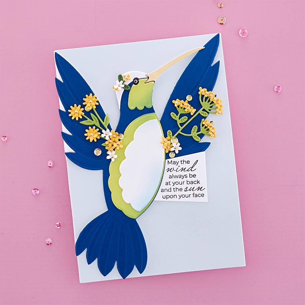 Die Cuts Birds Hummingbird Metal Die Cuts For Card Making - Embossing ...