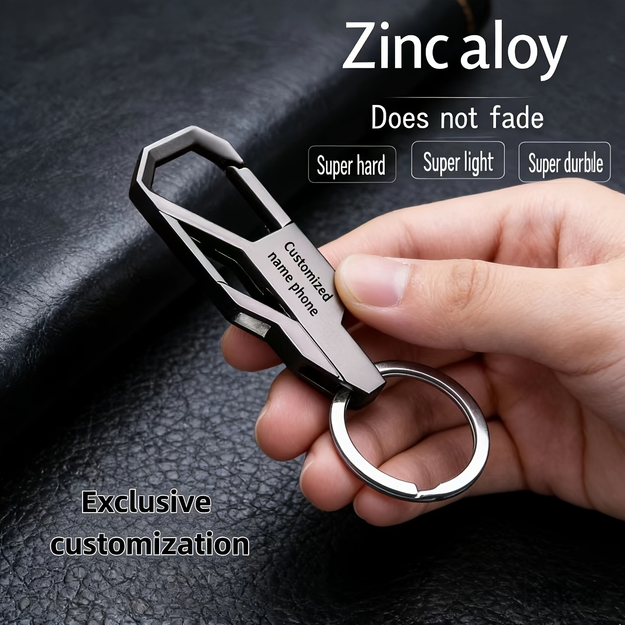 TEMU A Custom Alloy Keychain Featuring A Name And Number - Personalized With Of Name, Letter, Or Phone Number. This Stylish And Elegant Car Keychain