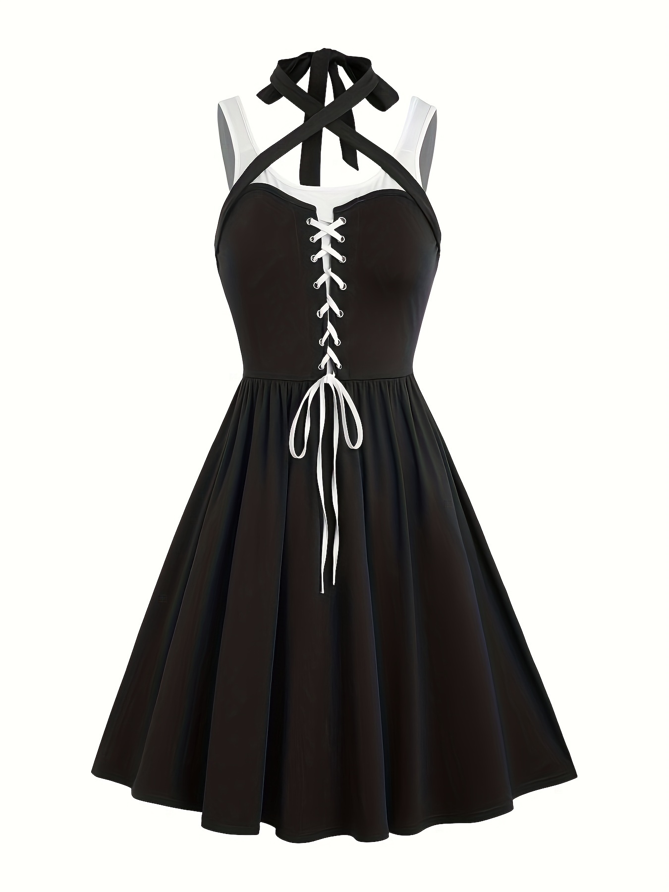 halter crochet dress Vintage Italian Designer Halter Neck Dress (S/M) – Holy Thrift
