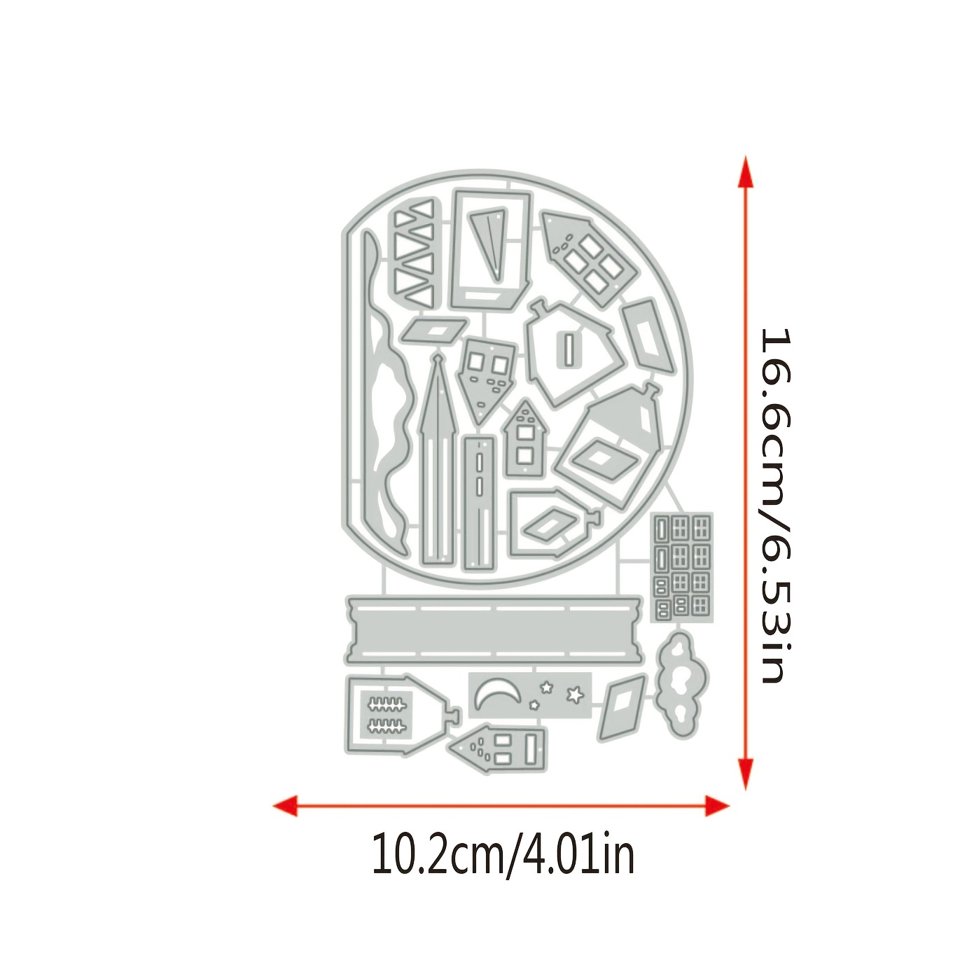 TEMU metallskärningsform kristallkula DIY papper Craft Knife Mold Blade Punch Mallar