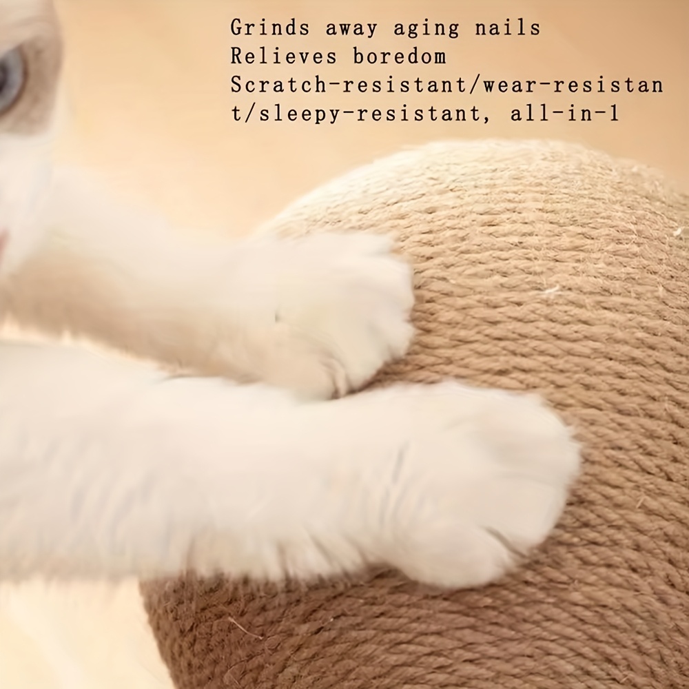 2 in 1 large corrugated scratching post with jute ball protect furniture self entertainment relieve boredom and   pet toys Product details 5
