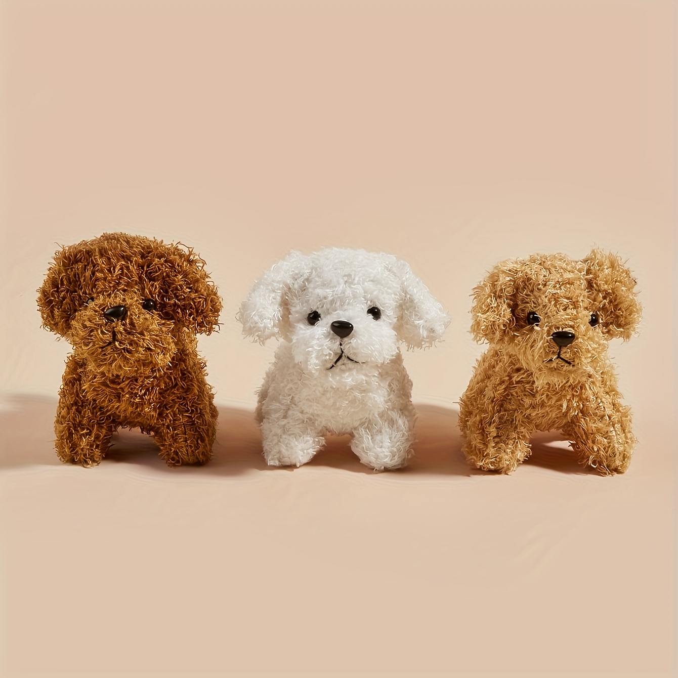 

1pc Teddy Dog Shaped Pet Plush Toy, For Dog Interactive Supply