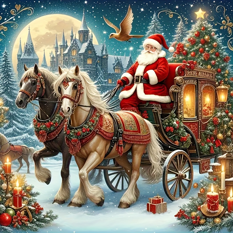 kit de broderie diamant diy   cadre - mosaïque complète en strass pour décoration maison, cadeau   à   soi-  0