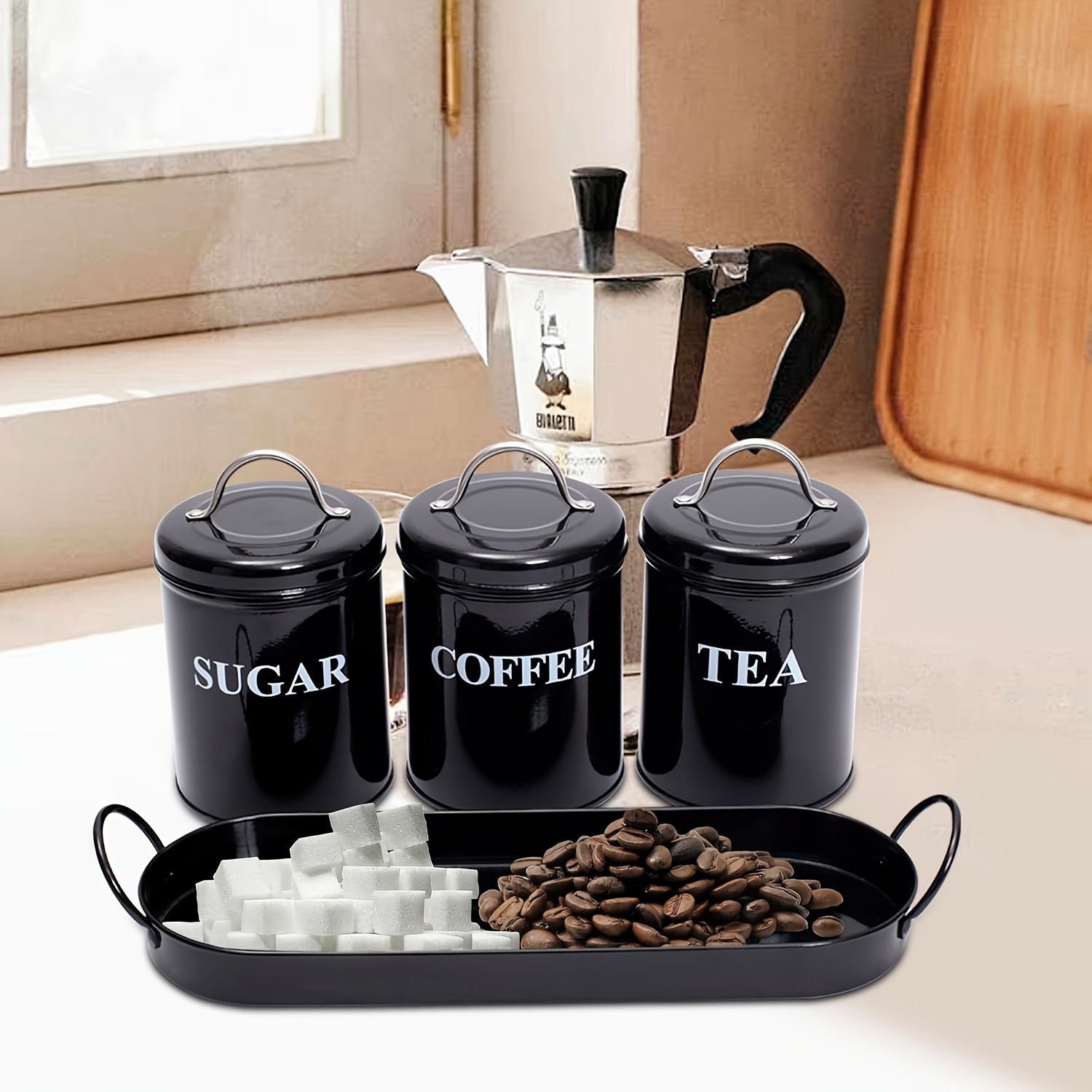 Custde Glass Storage Jars With Airtight Lid, Canister For Kitchen