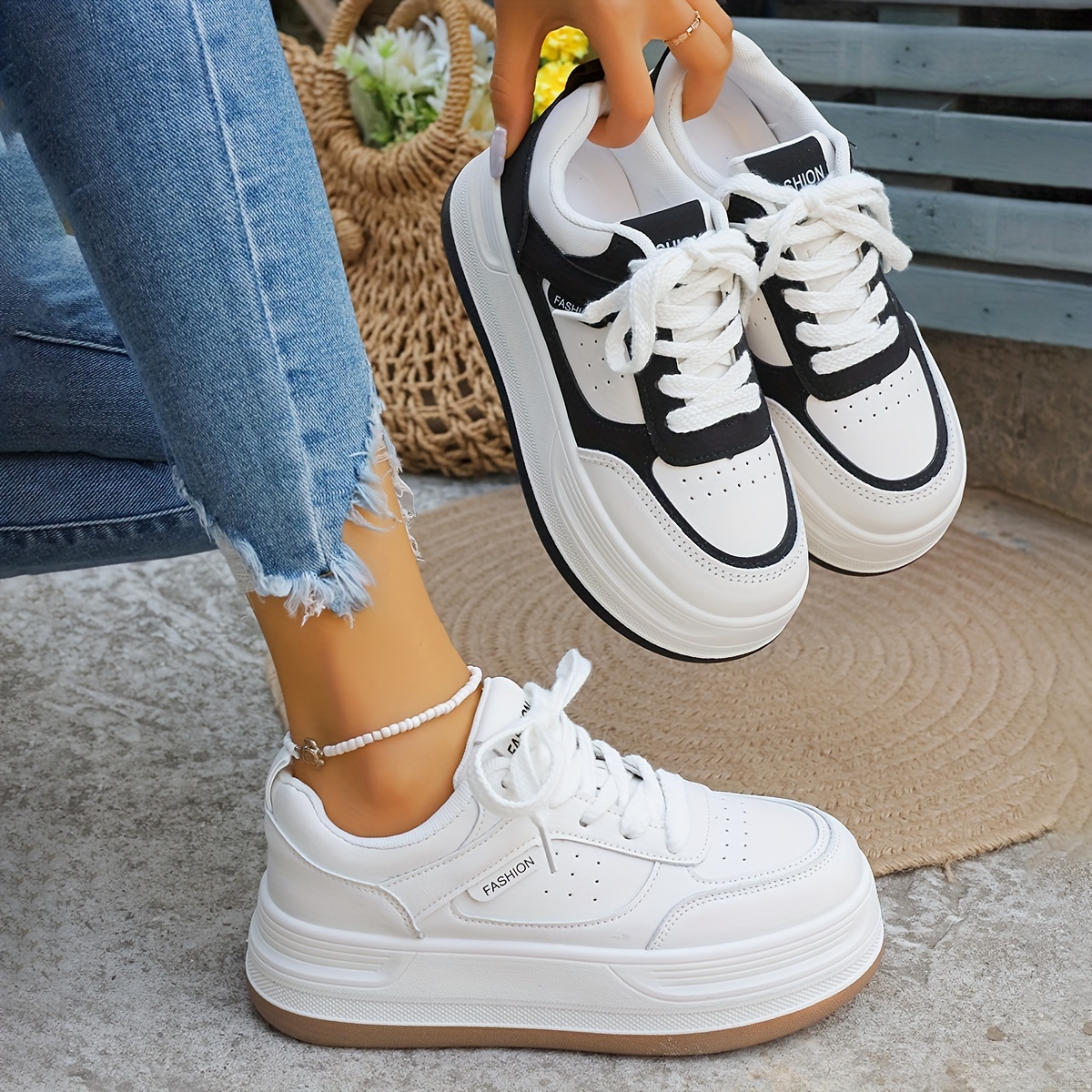 Girls Shoes Fancy Juta Price Women's Classic Two Tone Sneakers