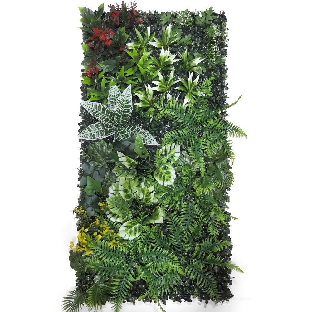 Image of 1pc Decorative Fence 50 X 100cm, Simulated Plant Combination, Suitable For Indoor Outdoor - Recreating Natural Texture With Artificial Plants. Ideal For Outdoor, Garden, Privacy Screen, Backyard