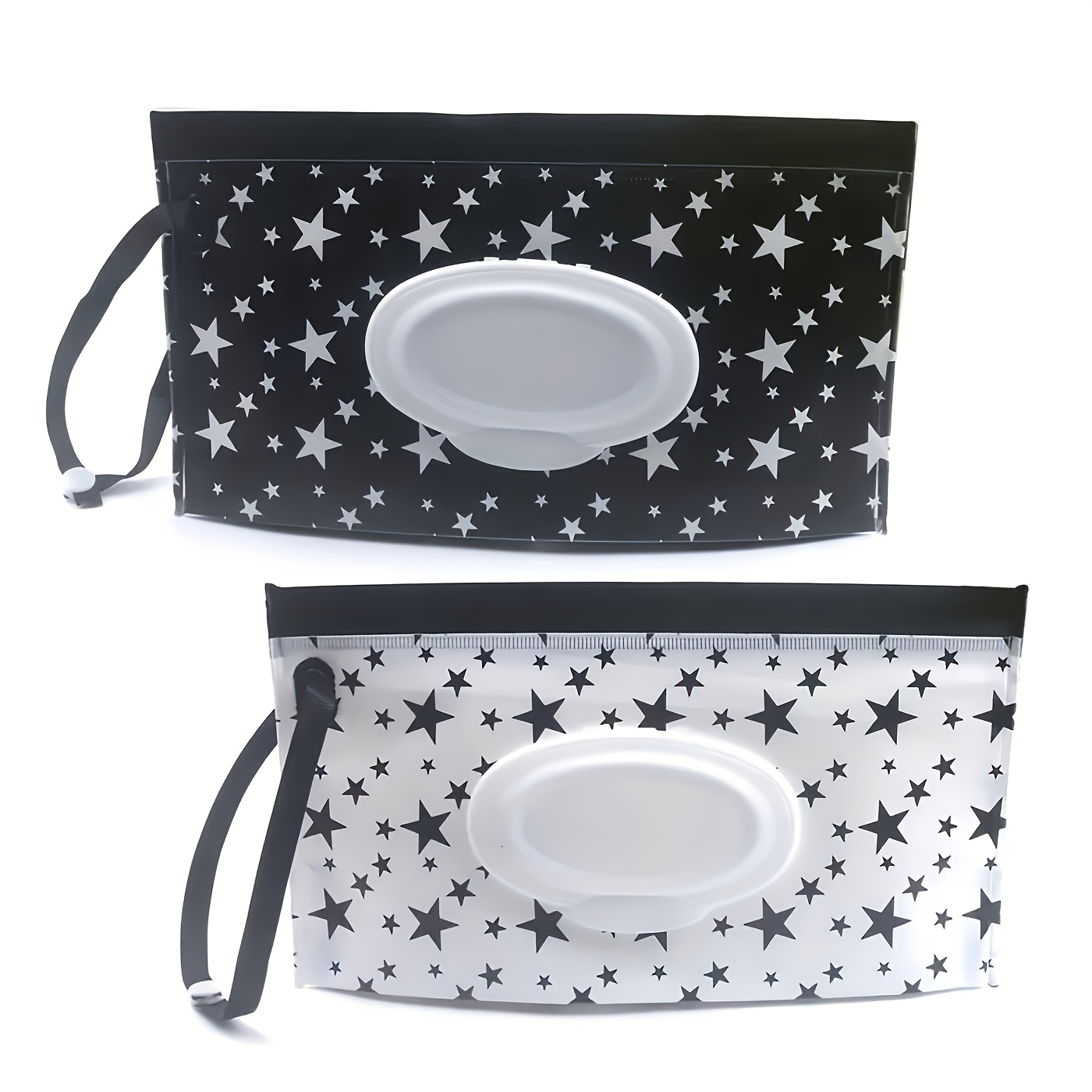 Random Color Random Pattern 1pc Portable Wet Wipe Box, Travel Wet Wipe Storage Bag, Portable Wet Wipe Dispenser, Wet Wipe Container