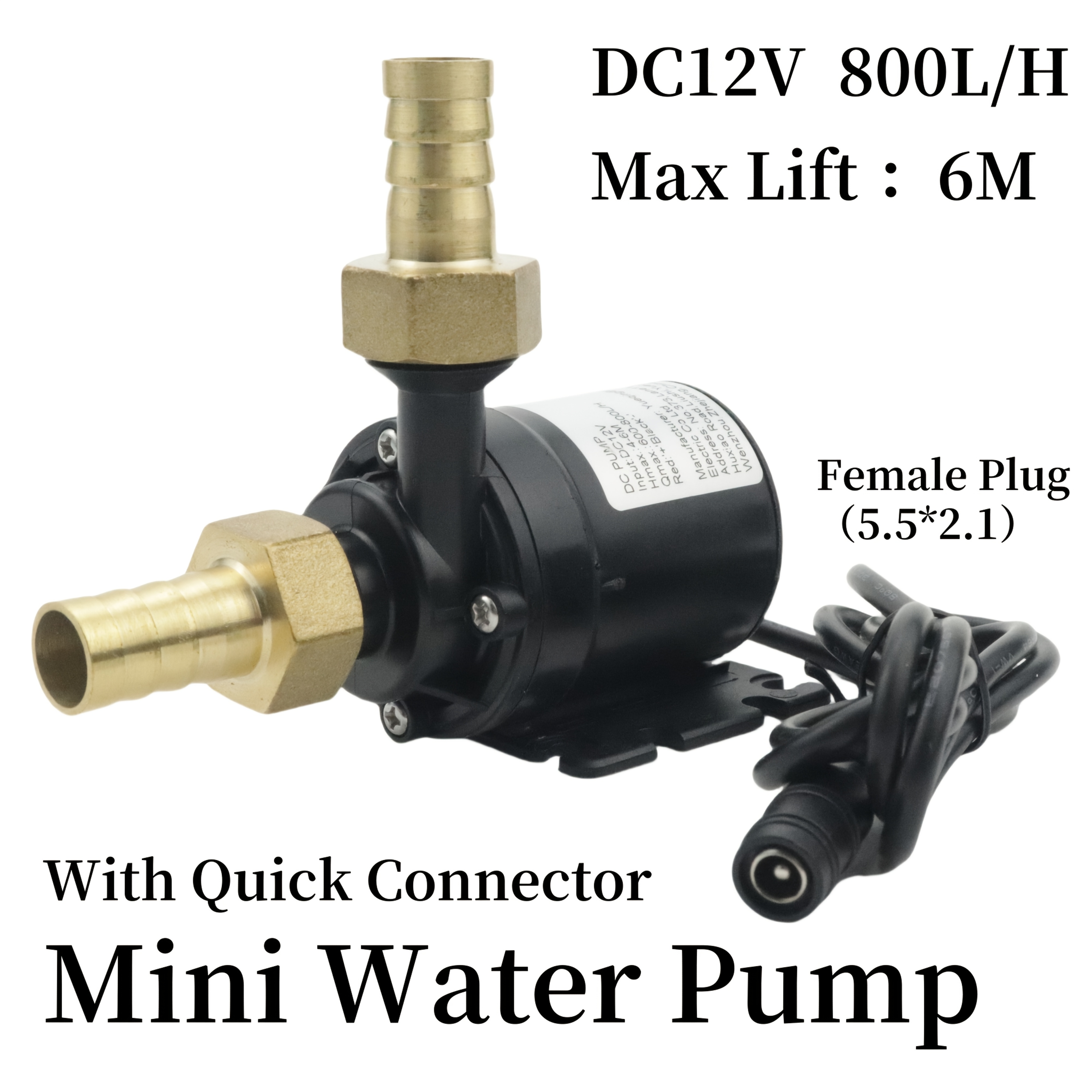 800l h     submersible water pump heavy duty brushless motor aquarium pump   connect fittings 12v   marine fountain pool pump for fish tanks   hvac home commercial use     reliable performance aquatic enthusiasts