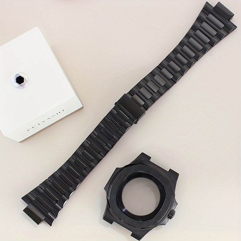 TEMU Mod Watch Case 40mm Watch Case+band Sapphire Glass For Nh38 Movement Watch Modification Repair Parts