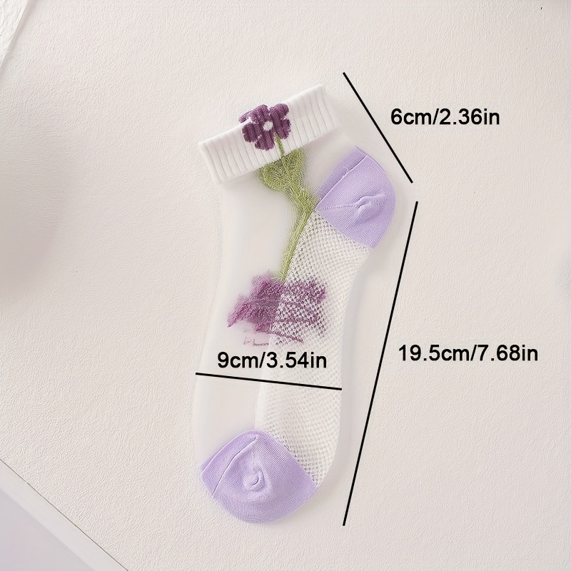 calzini estivi in rete (corti) calze donna fiorite Temu Italy