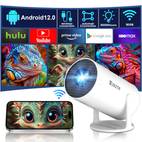 zrztm 2025 přenosný mini projektor - nativní hd 720p, kompatibilní s 1080p, podpora wifi & androidu, rotace o °, vestavěné reproduktory, jas ansi 100 domácí kino, kempování, kancelář, cestování - nápad na dárek k dovolené