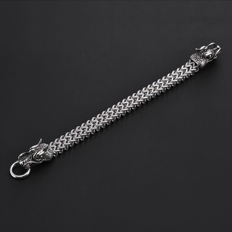 Men's Retro Fish Scale Pattern Woven Bracelet