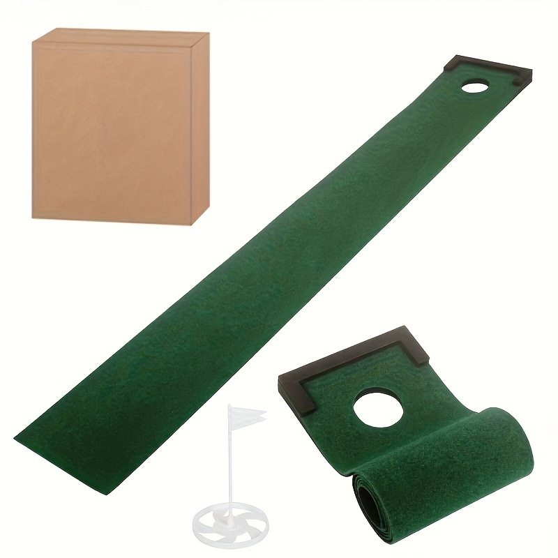 Golf Putting Mat with Non-Slip Base and Baffle Design