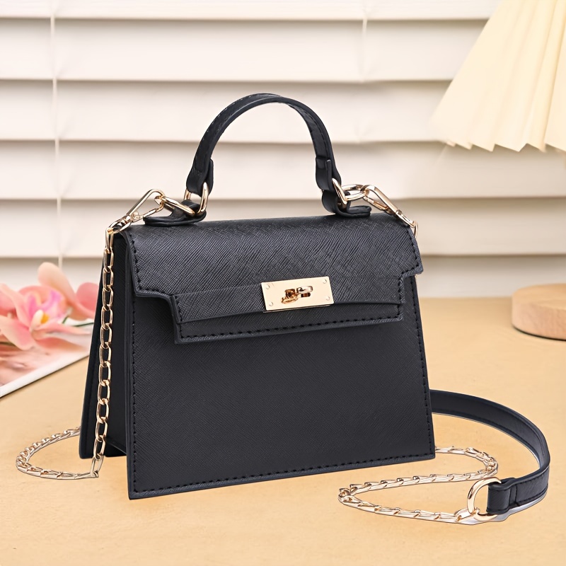 

Women's Vegan Leather Shoulder Bag, Fashion Mini Crossbody Shoulder Bag, Small Top Handle Tote Evening Clutch Bag Magnetic Closure With Removable Shoulder Strap Suitable For Date Party Dinner