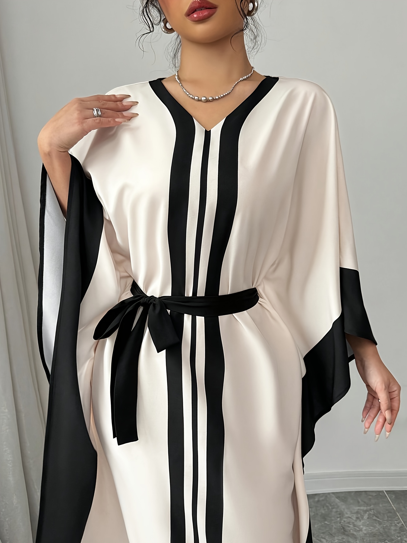 womens elegant formal evening gown beige black front bow tie - Temu Bahrain