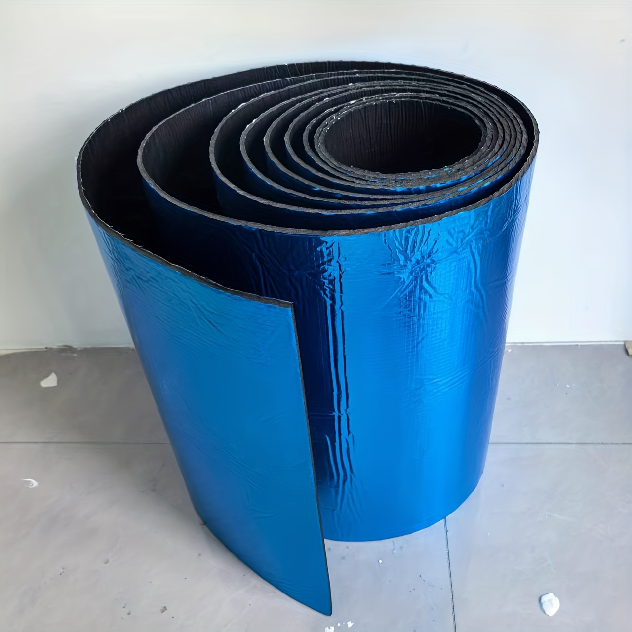 TEMU Blue 700cm Long 50cm Wide, Self-adhesive High-density Insulating Foam Roll - For Roof, Bedroom Soundproofing And Heat Insulation And Noise