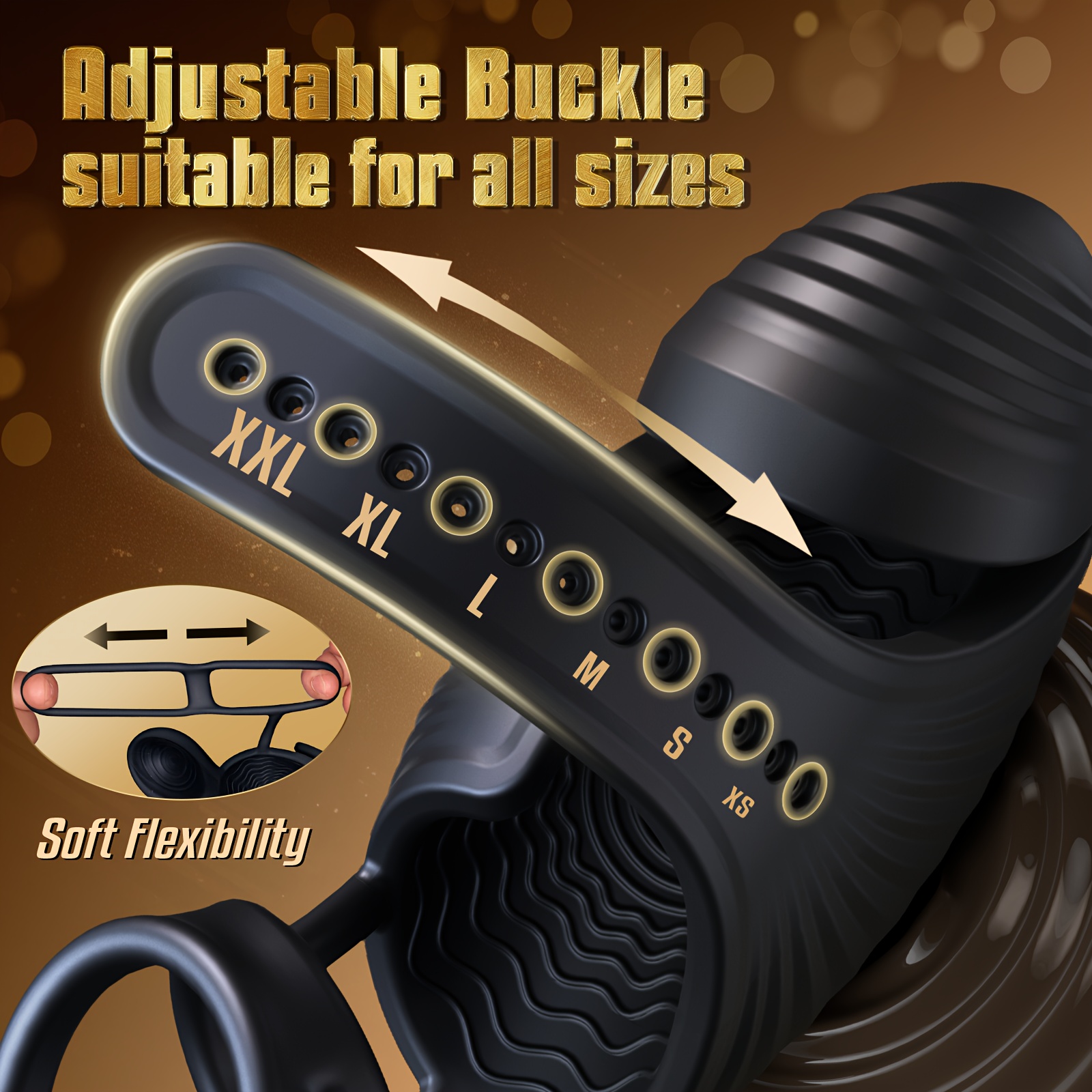 [Triple Motor Male Sex Toys] 4-in-1 Triple Motor Adjustable Male Masturbator - Penis Training Vibrator With 10 Modes & Dual Cock Rings