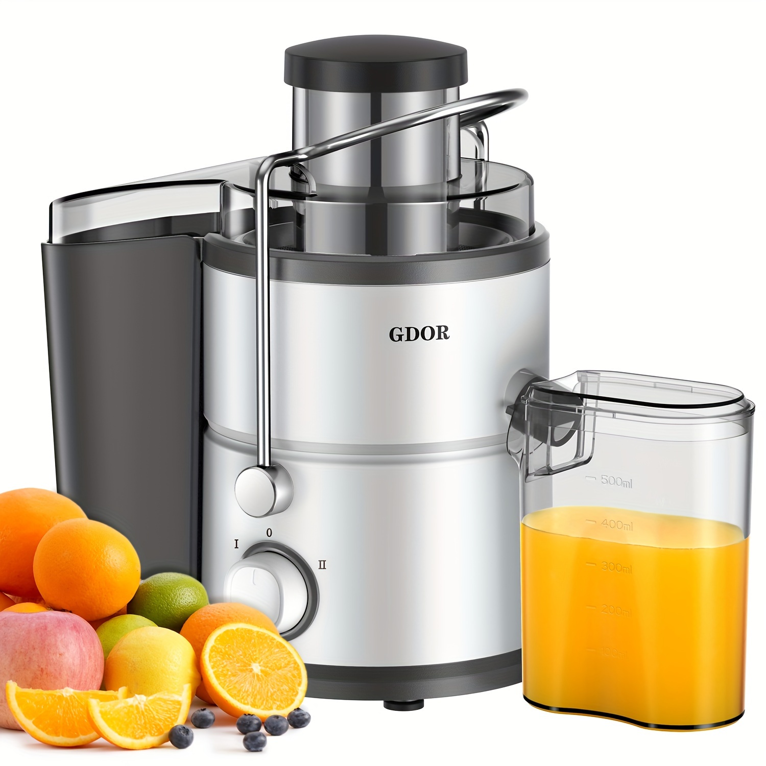 

Gdor Centrifugal Juicer With 800w Motor, 3" Feed Chute, Dual Speeds Juice Maker For Fruits And Veggies, Anti-drip Function, Bpa-free, White