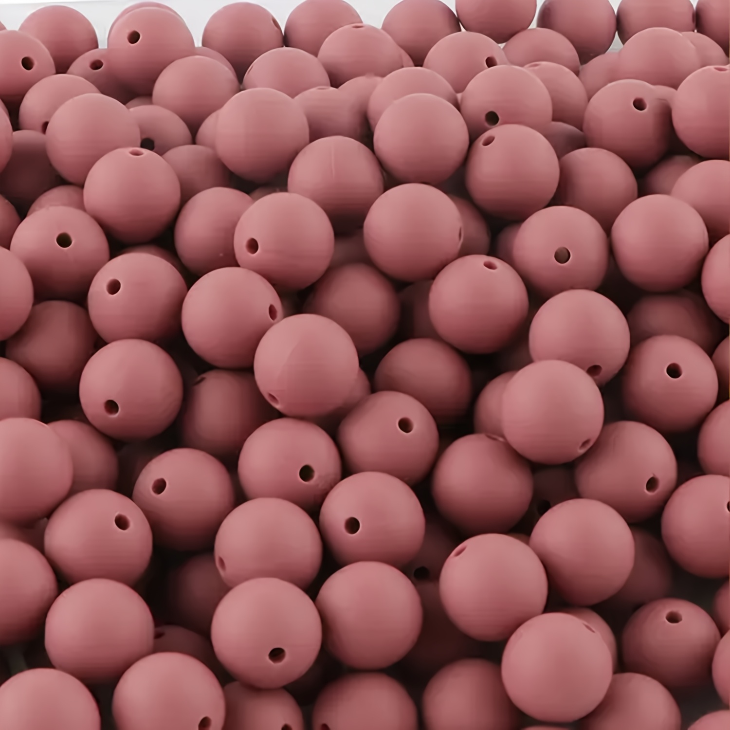TEMU 42 Piezas de Cuentas Redondas de Silicona de 15 mm para Festivales de y Verano, Ideales para Hacer Pulseras, Bolígrafos de Cuentas, Pequeños