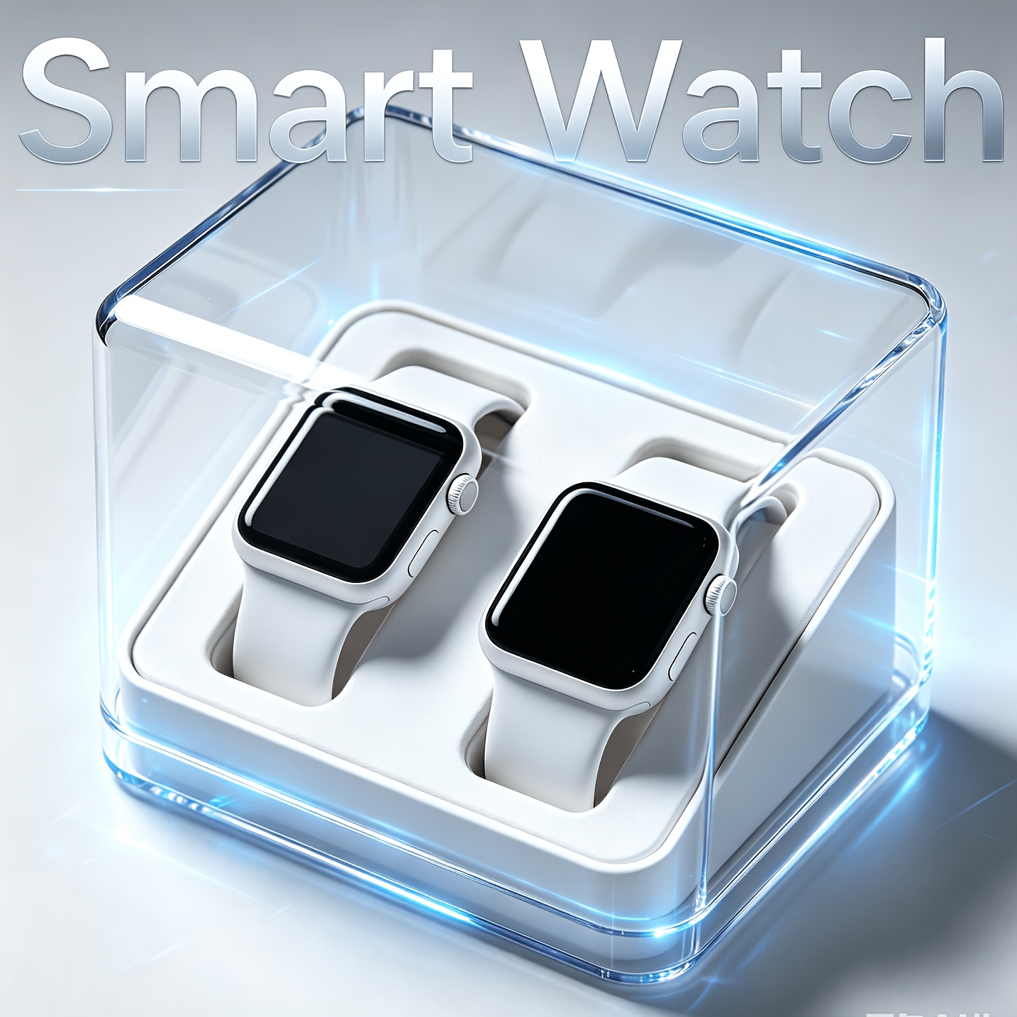 TEMU 2pcs White Smart Watch!black And White, With Different Models , Fashion Sports, Suitable For Men And Women To Wear, Simple Temperament, Usb