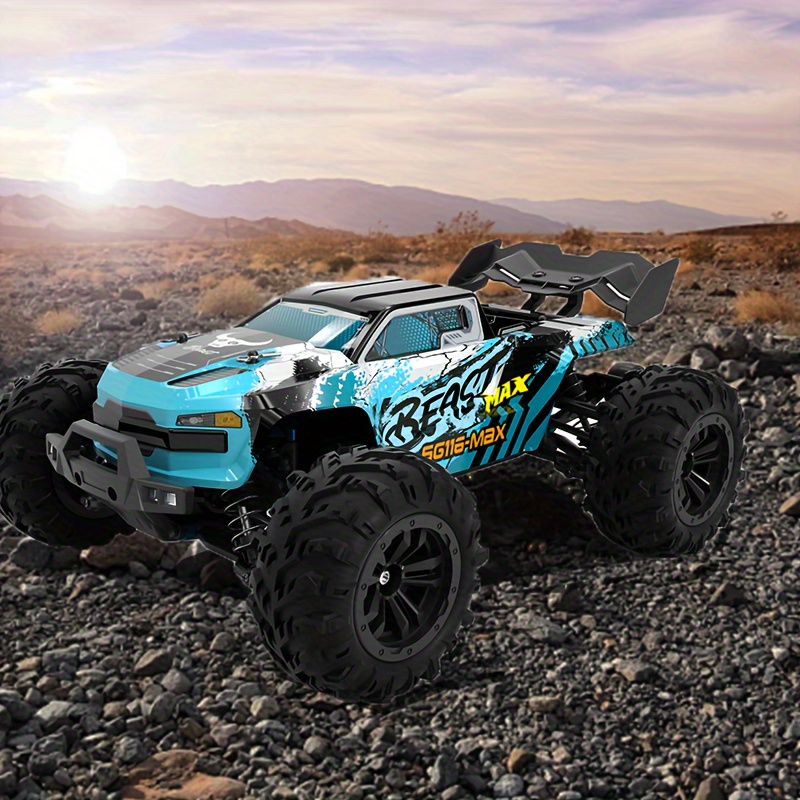 

80km/h Brushless Motor 4wd Rc - Off-road Racing Vehicle With Led Headlights - Remote Control, Adventure. Christmas, Halloween Gift