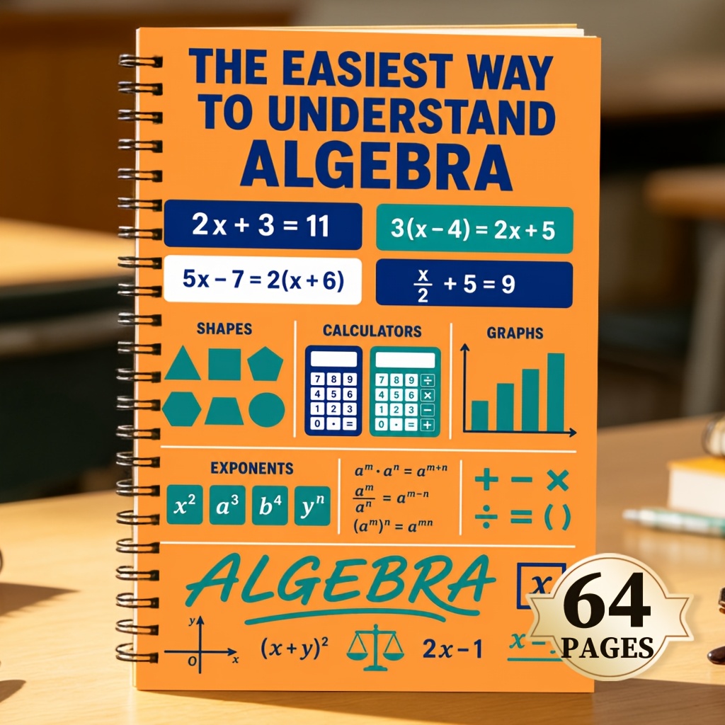 TEMU Student Official Derivation Manual, Helping Important Math Formulas, 64 Pages Of Math Formula Workbook, Suitable For Algebra, Calculus Notes And