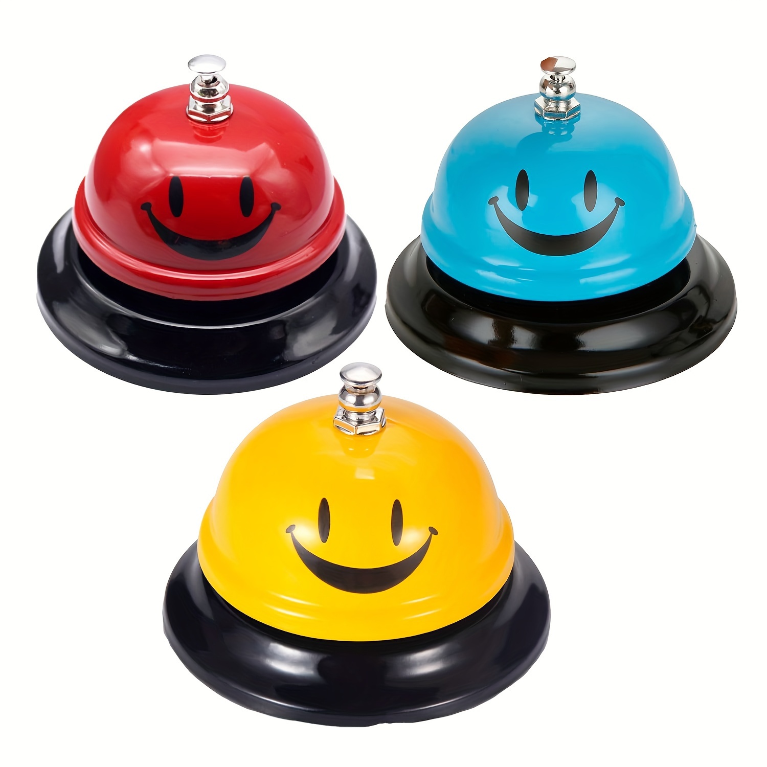 

3pcs Vintage Bells - Rustproof Metal, Loud & For Hotels, Restaurants, Offices & Schools