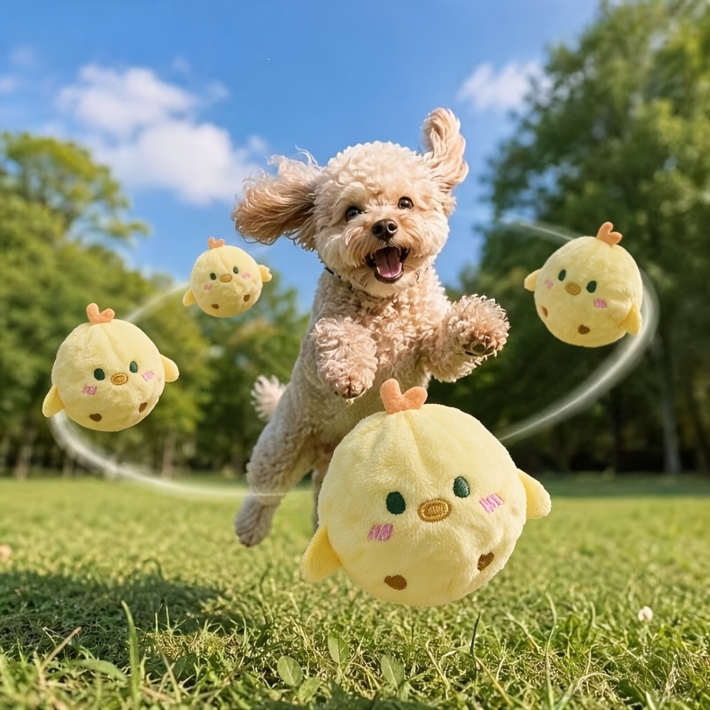 Interactive Bouncing Squeaky Toy Ball for Dogs and Cats