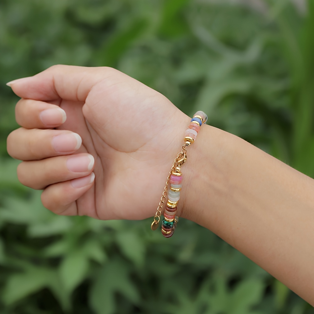 Boho Style Stone Bracelet Colorful Accessory for Women