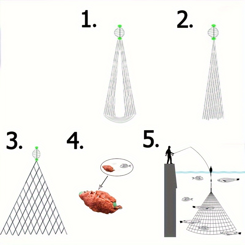 Fishing Net Multi Size Fishing Net Bait Cage Swivel Luminous - Temu