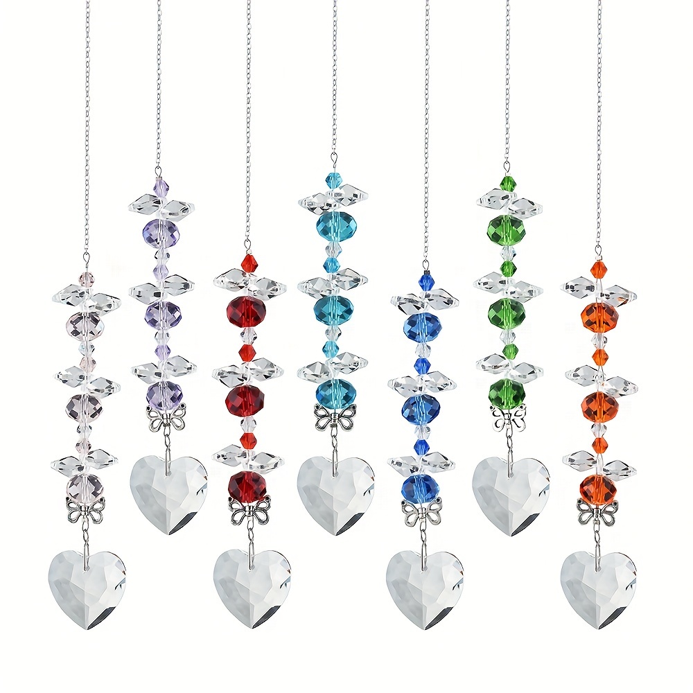 TEMU 7- Window Hanging Ornaments, Prism Light Rainbow Makers For Home, Office, And Garden Decor, No Feather, Electricity-free