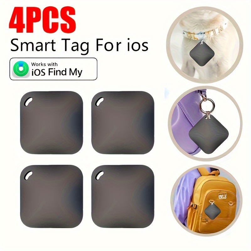 

4pcs Smart Wireless Gps Work With Find My App Itag Anti Lost Reminder Device Mfi Rated Locator Car Key , Only For Ios