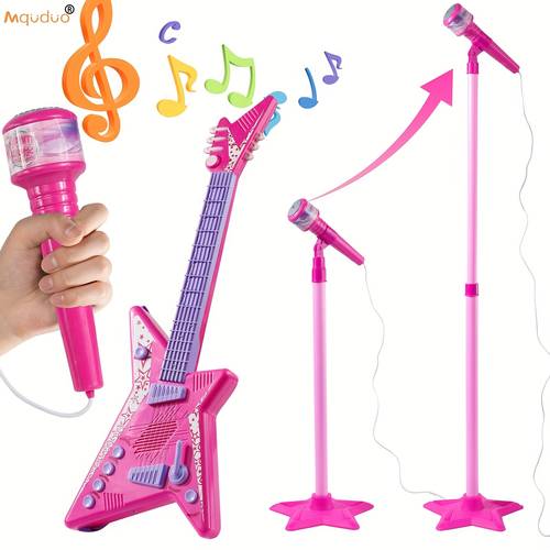 karaoke toy with guitar perfect gift for christmas halloween thanksgiving easter and new year
