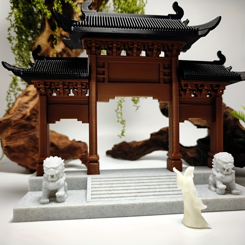 

1pc Traditional Chinese , Abs , Miniature , Water Decor, , For Aquariums