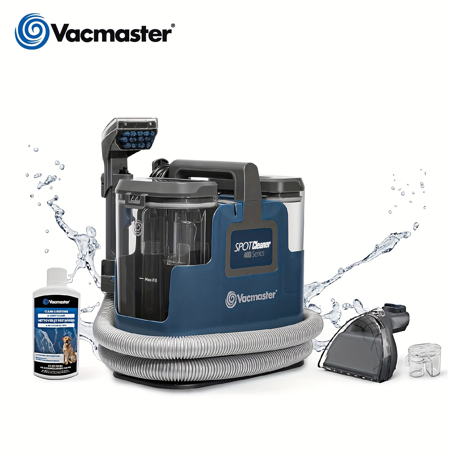 

Vacmaster Scb301 Portable Carpet & Upholstery Spot Cleaner Machine, 15kpa Power Suction With Tools For Pets, Area Rugs And Couches