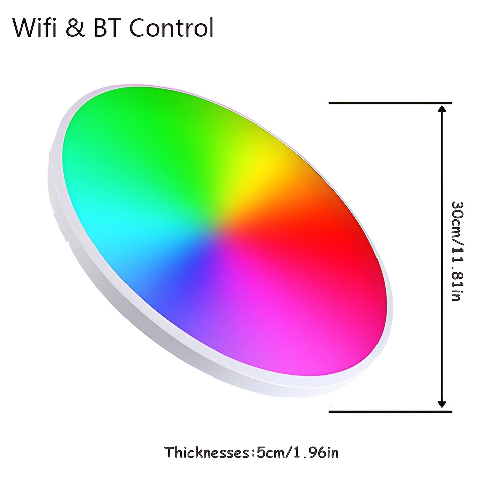 24W Smart Ceiling Light with BT & WiFi Control