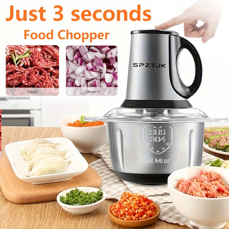 food chopper with 2 bowl and 2 blades   break   of foods meats salads nuts food processor electric 3l meat grinder mincer for kitchen meat grinder electric vegetable chopper garlic press crusher masher Product details 1