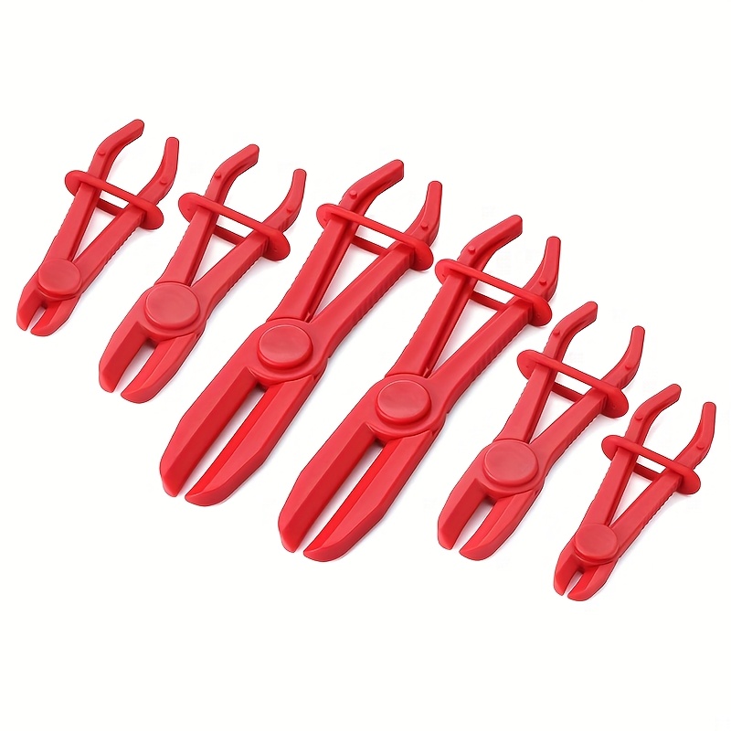 E-shop 6er-Set Schlauchschellenzange, inklusive gerader und 90-Grad-Winkel-Zange, entwickelt für flexible Schläuche, Kraftstoffleitungen, Gasleitungen,