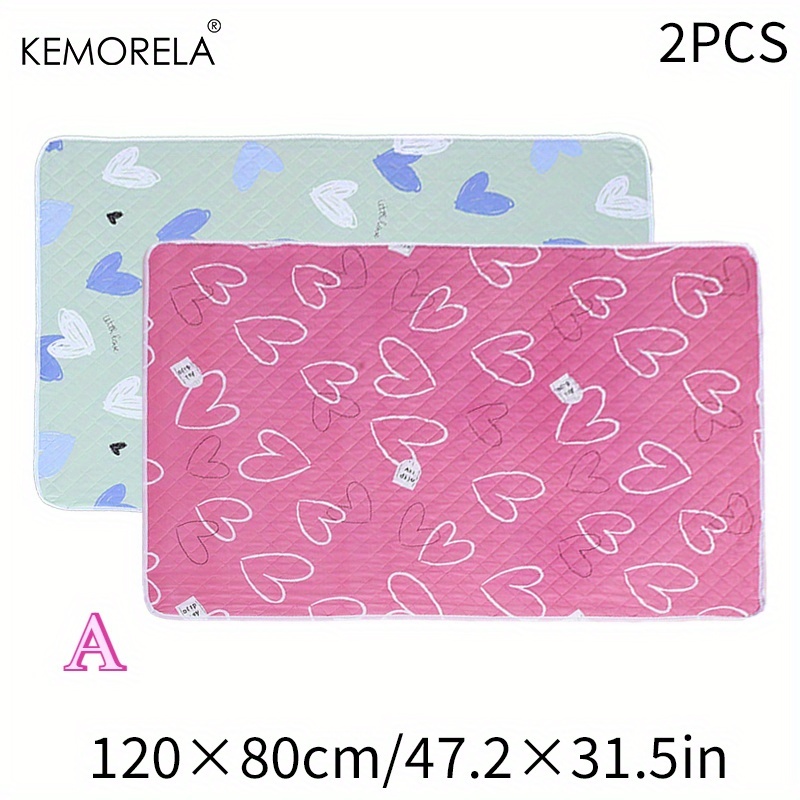 TEMU Kemorela 2pcs Washable Dog Urine Pads | Reusable Dog Training Pad - Ultra-absorbent, Non-slip, Pet Pee Mat For Dogs, Cats, And Small Animals,